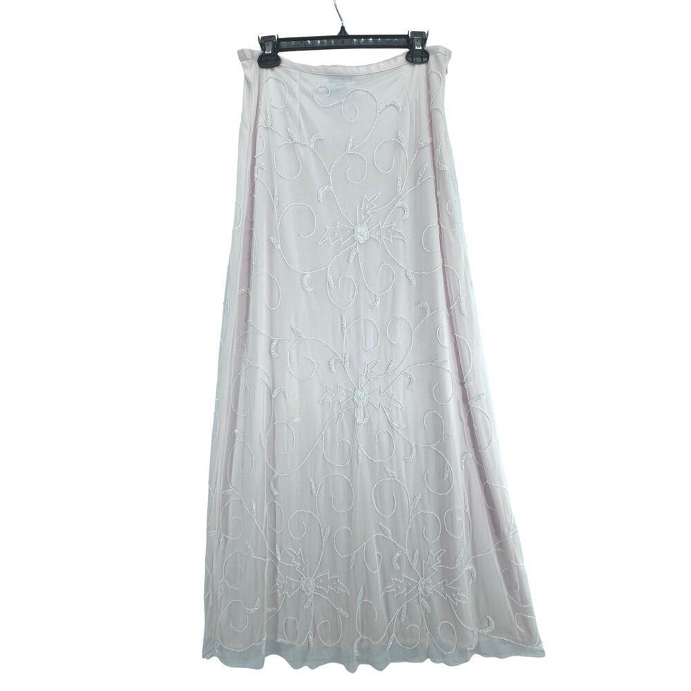 Beaded pink maxi skirt by  Brilliante size Large